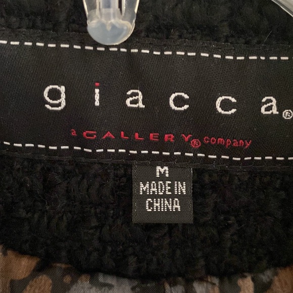 Giacca Black Wool Blend Coat Size M - Picture 3 of 8